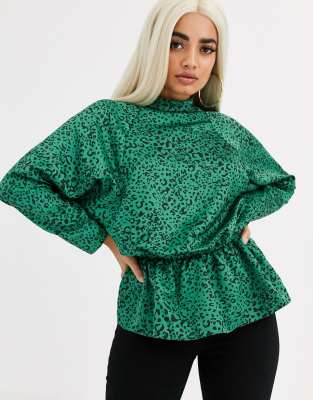 green batwing top