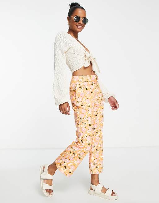 Printed cropped store pants