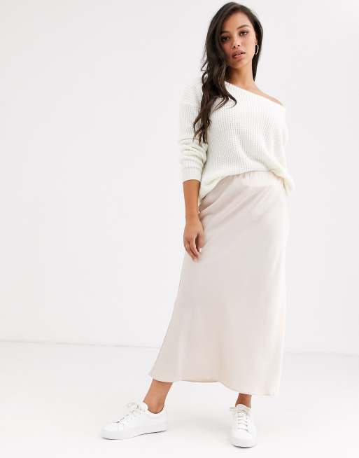 Petite bias cut midi skirt best sale