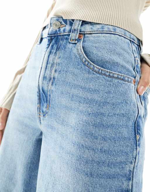 ASOS DESIGN Petite – Blå dad jeans med vida ben, 2 av 5