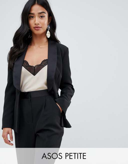 ASOS DESIGN – Petite – Kostym i smoking-stil , 2 av 3