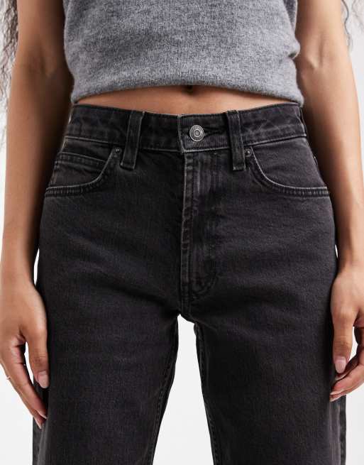 ASOS DESIGN Petite – Bleksvarta jeans med raka ben och bekväm stretch, 5 av 5
