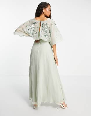 Sandy embroidered cape store maxi