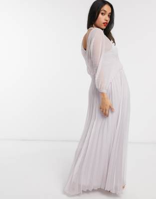 asos pleated maxi dress