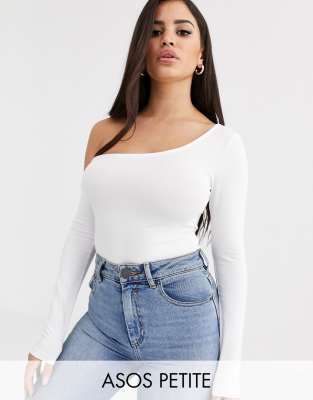 one shoulder long sleeve bodysuit