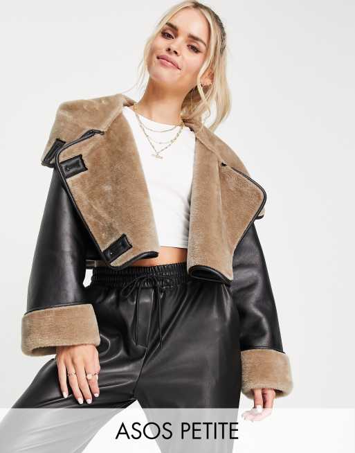 Black aviator 2025 jacket asos