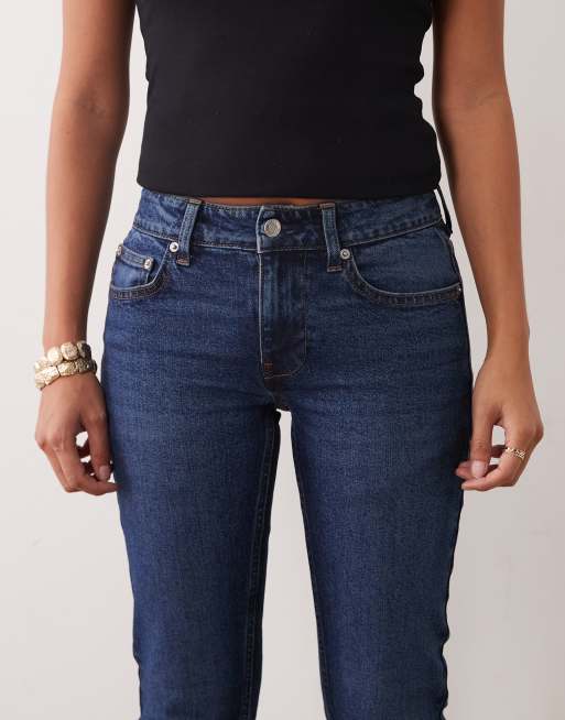 ASOS DESIGN petite bootcut flare jean in dark mid blue, 5 of 5