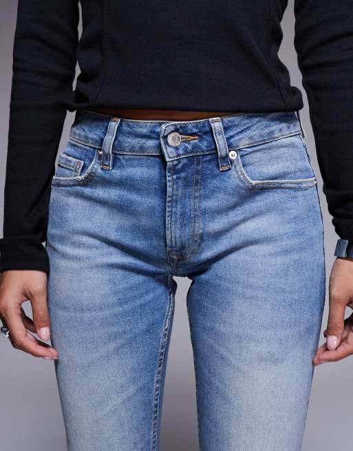 ASOS DESIGN Petite bootcut flare jeans in midwash, 5 of 5