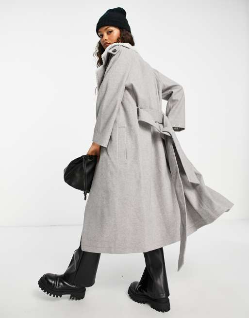 Grey hotsell coat asos