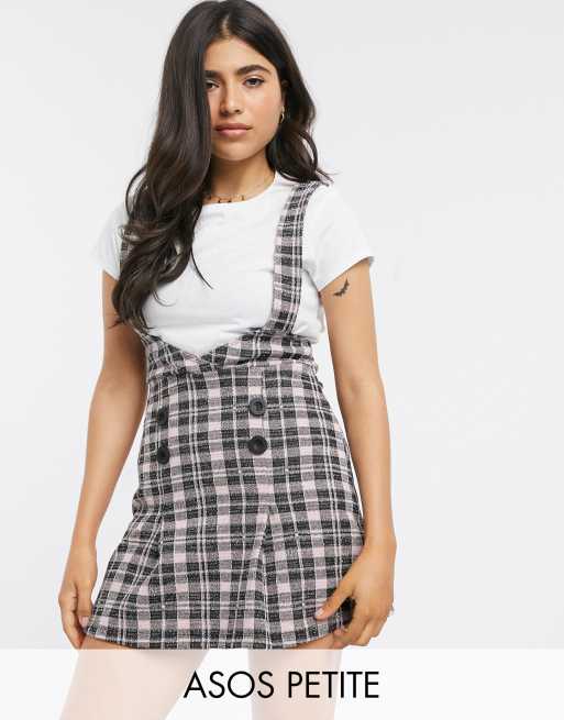 ASOS DESIGN Petite boucle mini pinafore skirt | ASOS