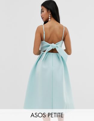 Bow back sale midi prom dress