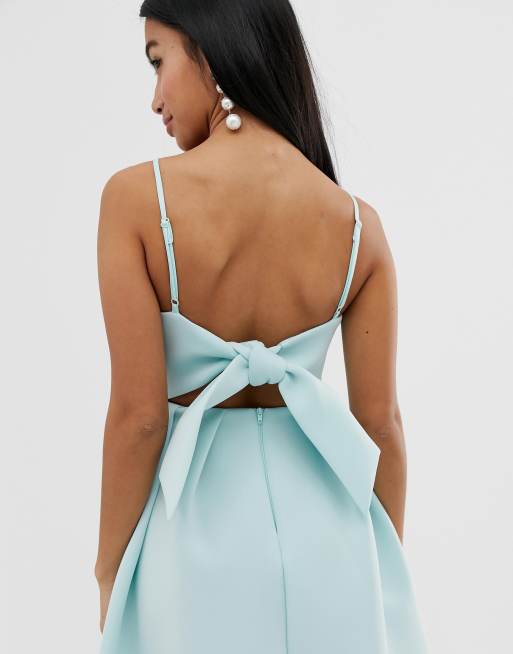 Asos bow back midi best sale prom dress