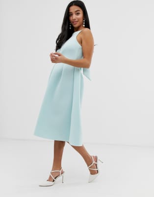 asos bow back midi prom dress