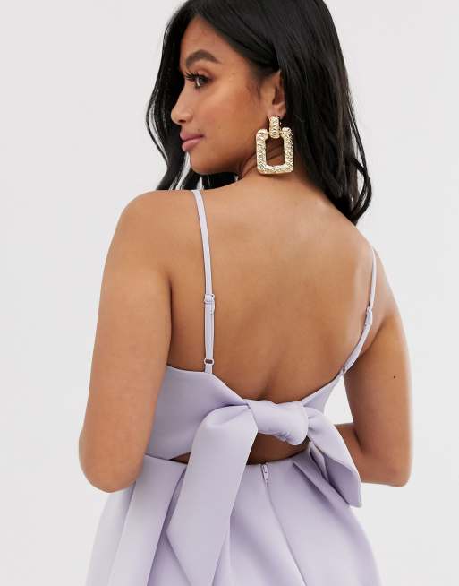 Asos design bow clearance back midi prom dress