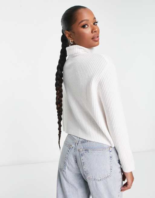 ASOS DESIGN Petite ribbed jumper in fine knit