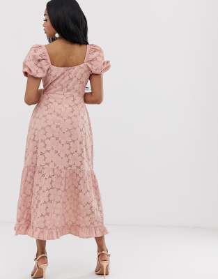 asos broderie maxi dress