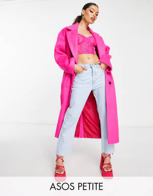 Asos pink coat best sale