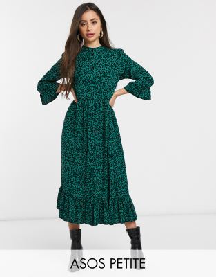 green leopard maxi dress