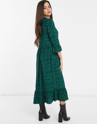 green leopard print dress asos