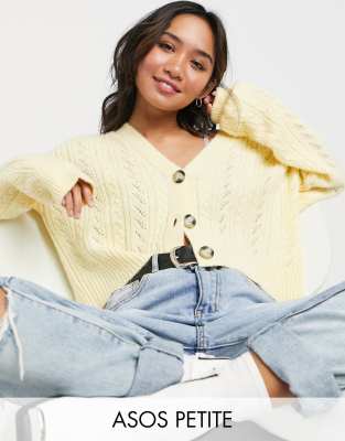 asos yellow cardigan