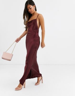 petite maxi slip dress