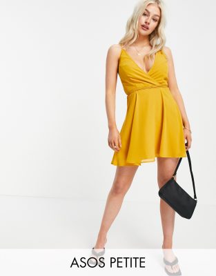 mustard petite dress