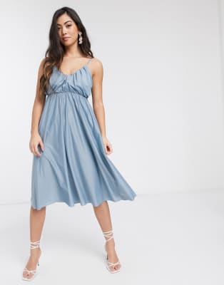 dusky blue dress