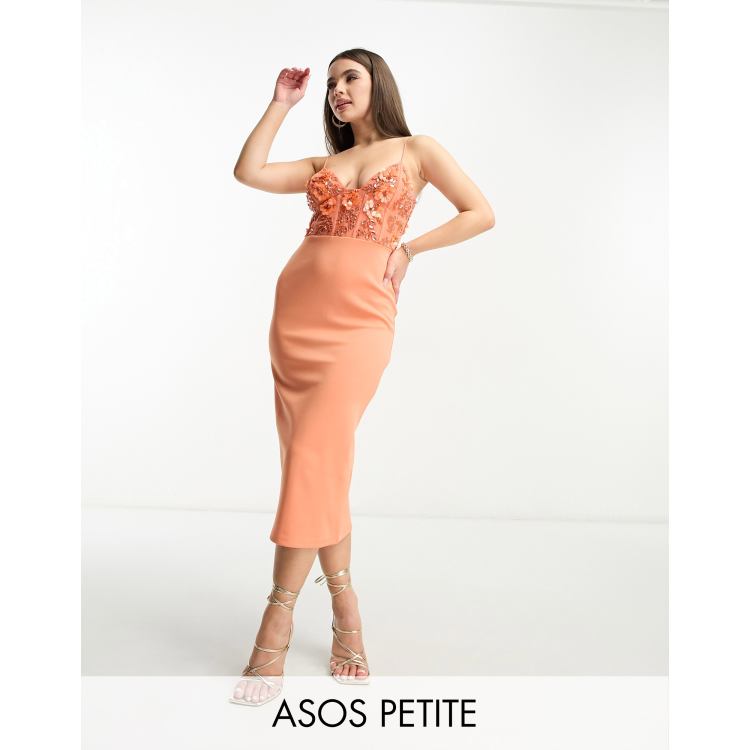 Coral embellished dress shop