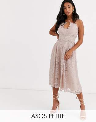 Asos petite lace store cami midi prom dress