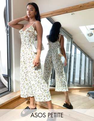 yellow petite jumpsuit