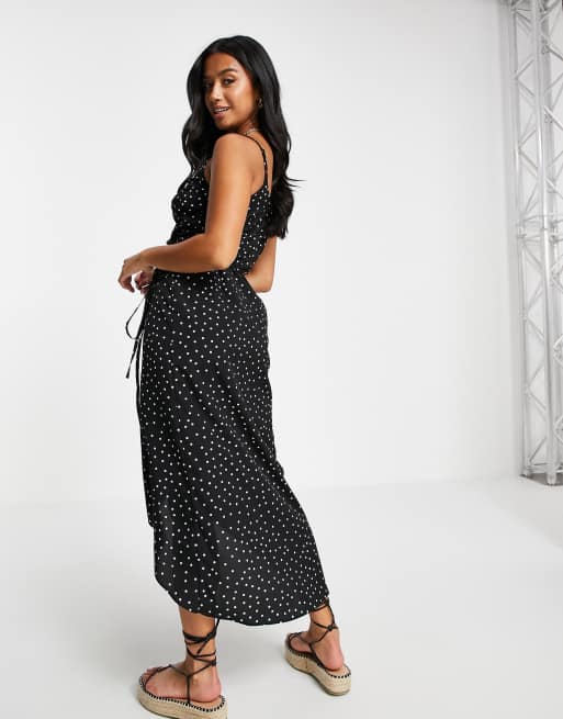 Asos polka hotsell dot maxi dress