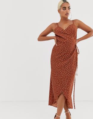 asos cami wrap maxi dress