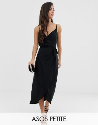 petite long wrap dress