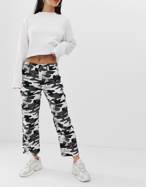 petite camo trousers