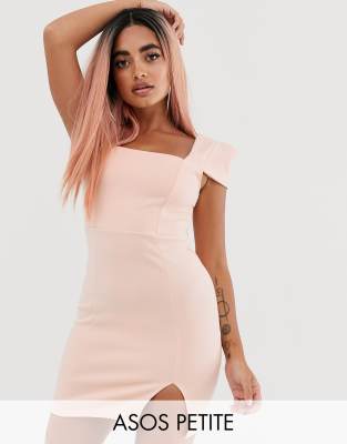 ASOS DESIGN Petite cap sleeve mini dress-Cream