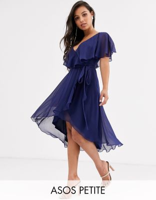 petite dip hem dress