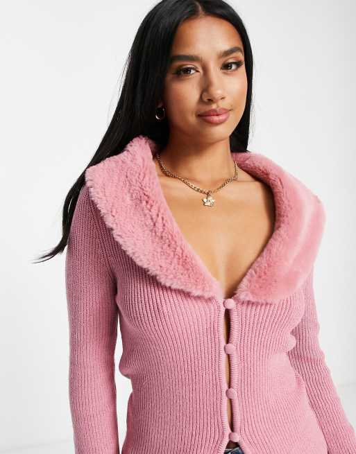 Petite pink outlet cardigan