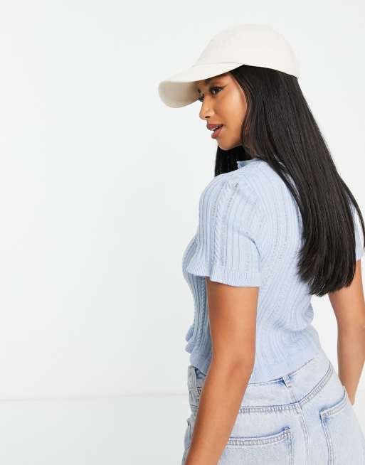 ASOS DESIGN baseball cap in light blue