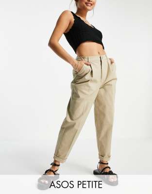 ASOS DESIGN Petite - Chino a clessidra color pietra