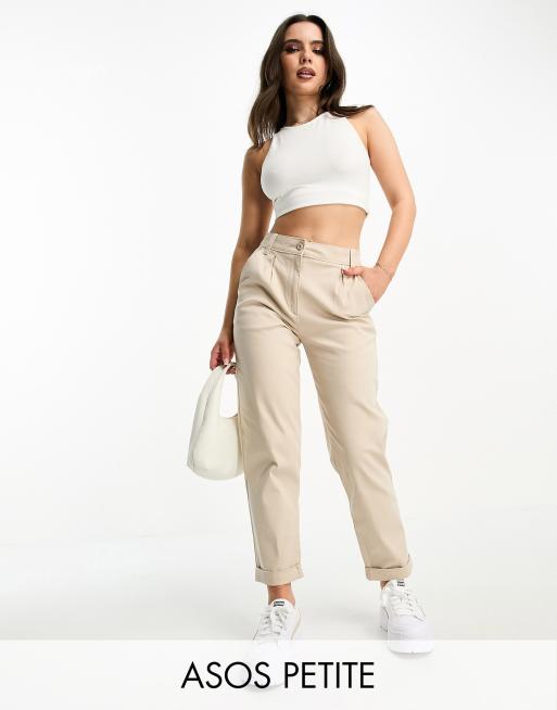 ASOS DESIGN Petite chino pants in stone