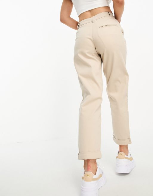 ASOS DESIGN Petite chino pants in stone