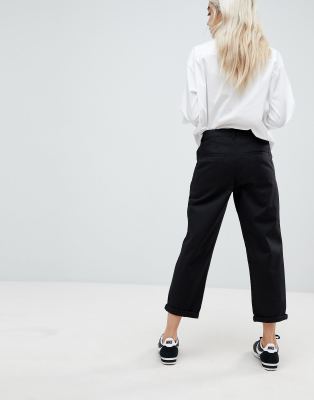 asos petite black trousers