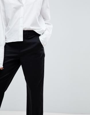 asos petite black trousers
