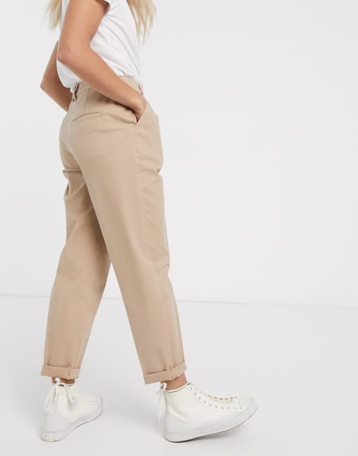 ASOS DESIGN Petite chino trousers in stone, 2 of 4