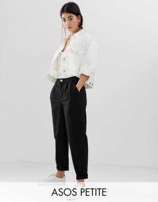 asos petite black trousers