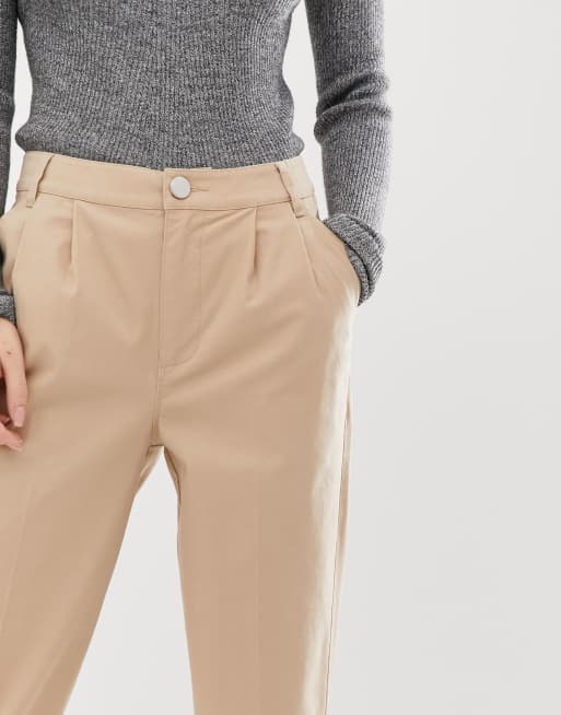 ASOS DESIGN Petite chino trousers in black