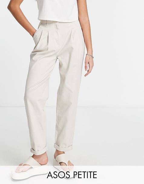 minimalistische cargohose in Weiß Damen Bekleidung Hosen und Chinos Cargohosen ASOS Leder Asos design petite 