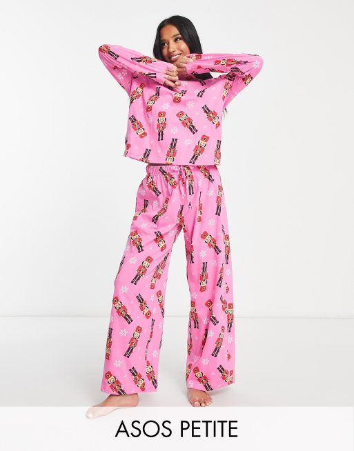 ASOS DESIGN Christmas pajama set with gingerbread print