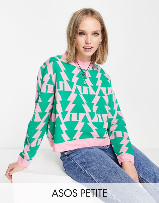 Pink and clearance green christmas sweater