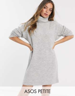 grey roll neck dress